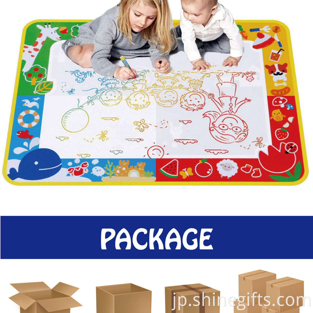 Painting Educational Toys Coloring Kids Playing Painting Toy Magic Large Water Drawing Mat